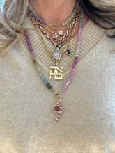 Load image into Gallery viewer, AHAVA 10k yellow gold Big pendant with Emerald