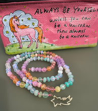 Load image into Gallery viewer, Unicorn bubbles gemstone necklace