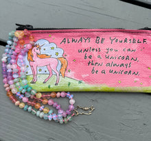 Load image into Gallery viewer, Unicorn bubbles gemstone necklace