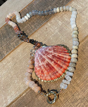 Load image into Gallery viewer, “After glow “knotted gemstone necklace