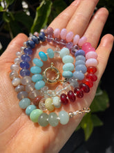Load image into Gallery viewer, Soft gemstone rainbow necklace