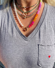 Load image into Gallery viewer, Rio pearl halfsie gemstone necklace