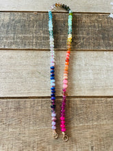 Load image into Gallery viewer, 14 Kt dainty gemstone rainbow necklace