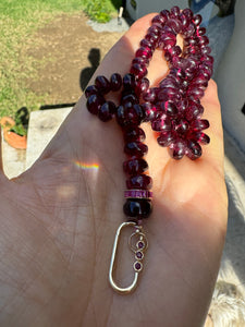 Gemmy Rhodolite Garnet necklace