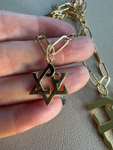 Load image into Gallery viewer, Gold plated LOVE Jewish star
