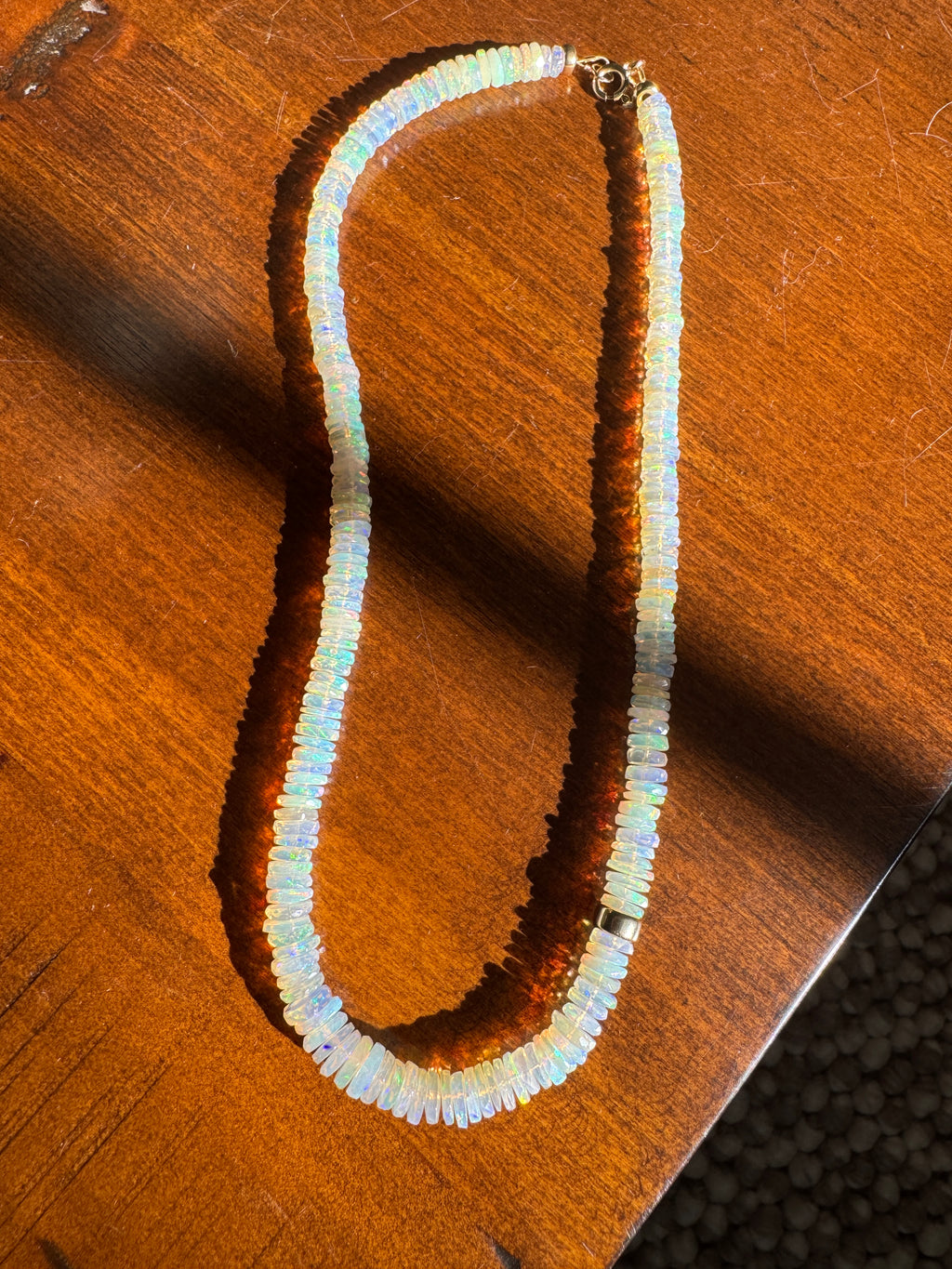 Lux Ethiopian opal necklace