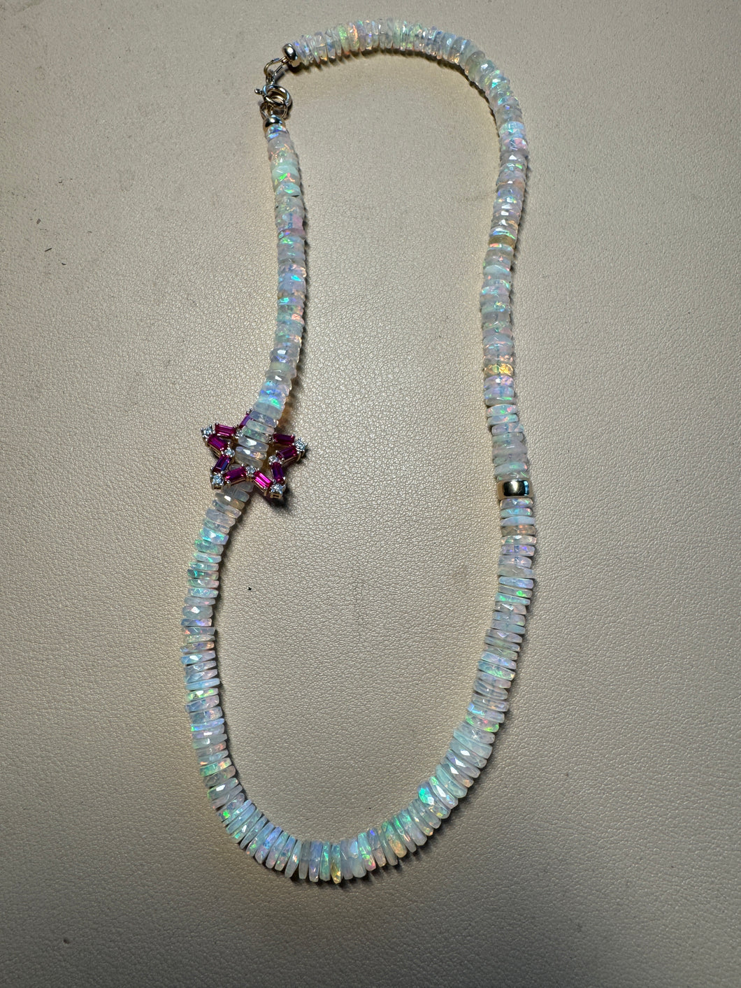 Lux Ethiopian opal necklace