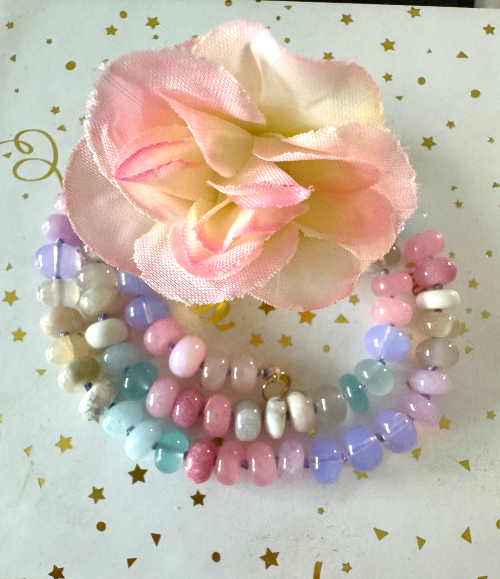 Birthday cake gemstone necklace
