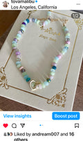 A unicorns heart gemstone necklace