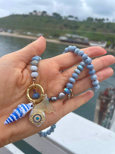 Mali-blue mermaid necklace