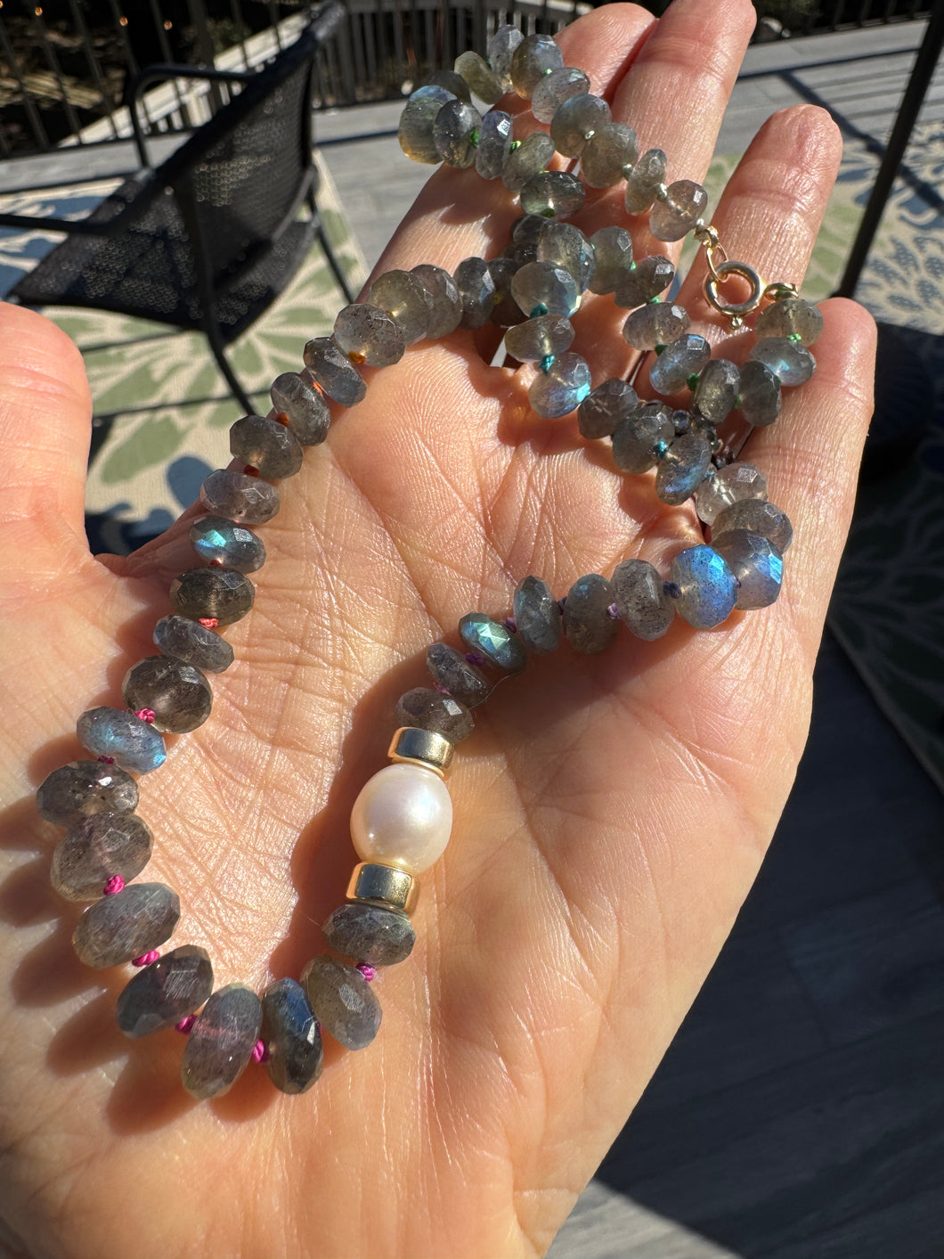 14k labradorite necklace