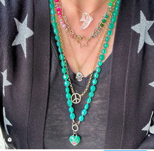 Load image into Gallery viewer, Green necklace and faith necklace
