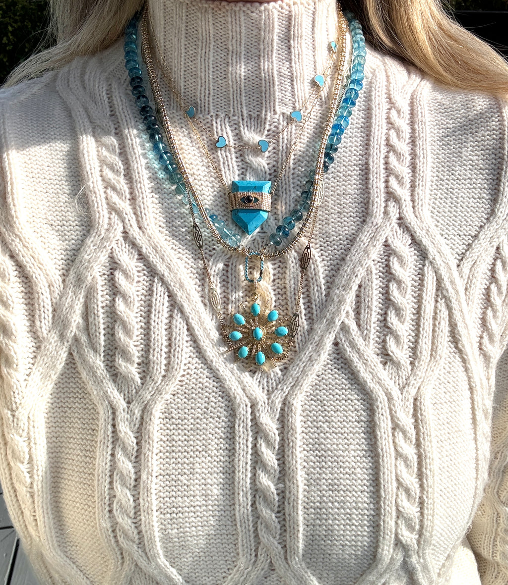 Ombre topaz necklace