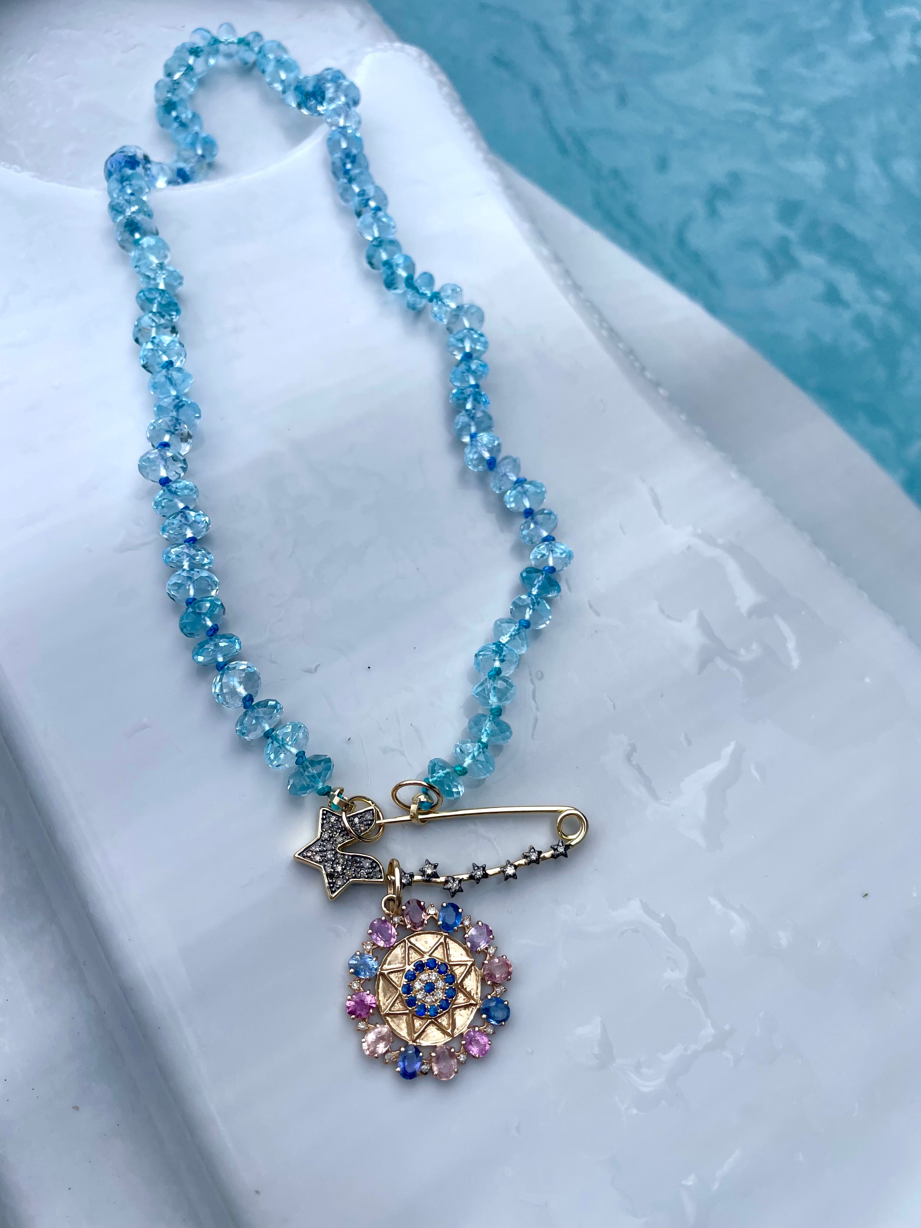 Blue topaz strand