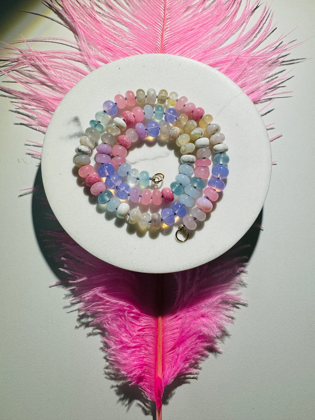 Birthday cake gemstone necklace