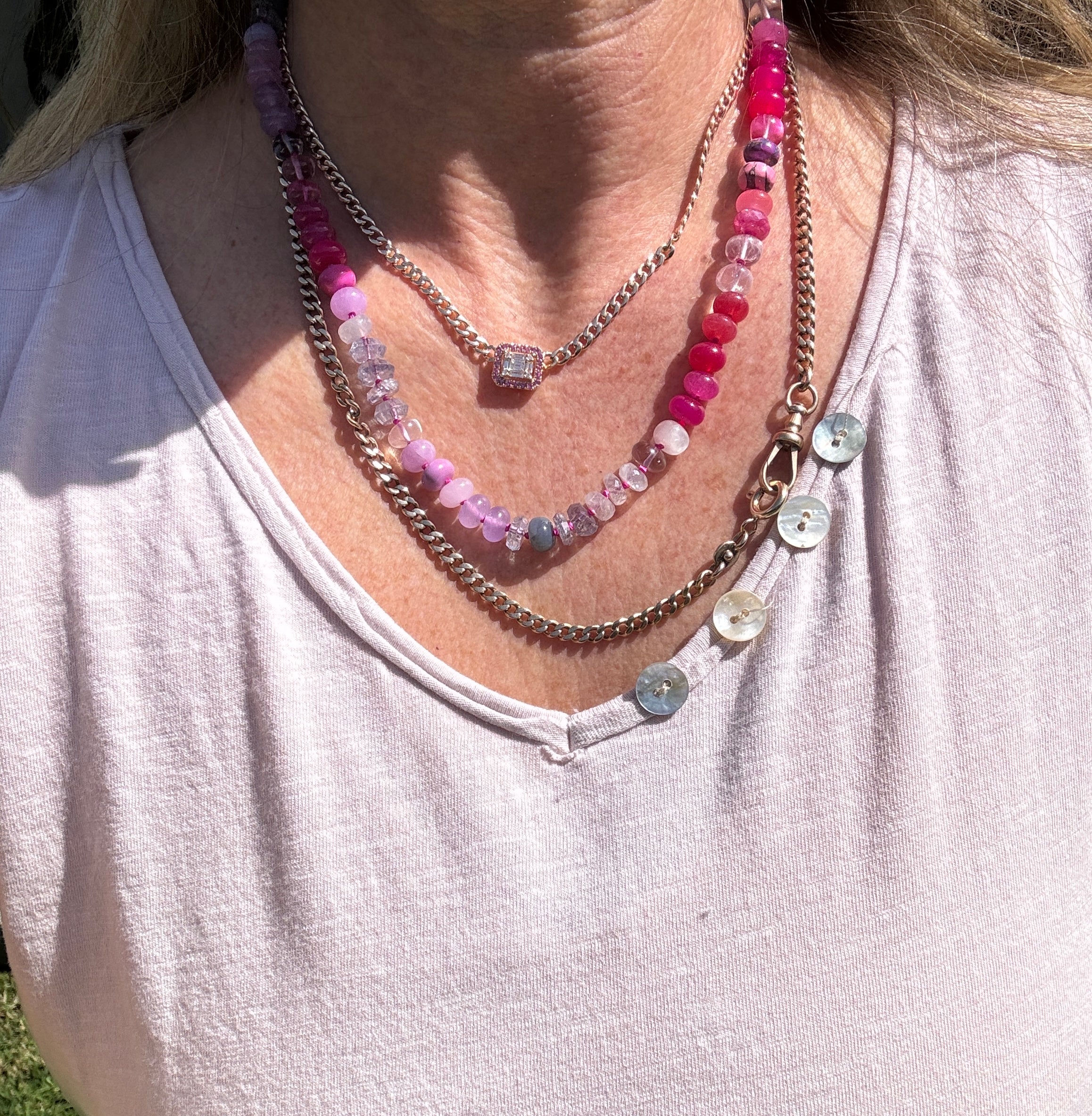 “SPRING FLING” gemstone necklace