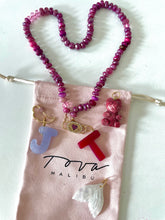 Load image into Gallery viewer, Red velvet gemstone necklace
