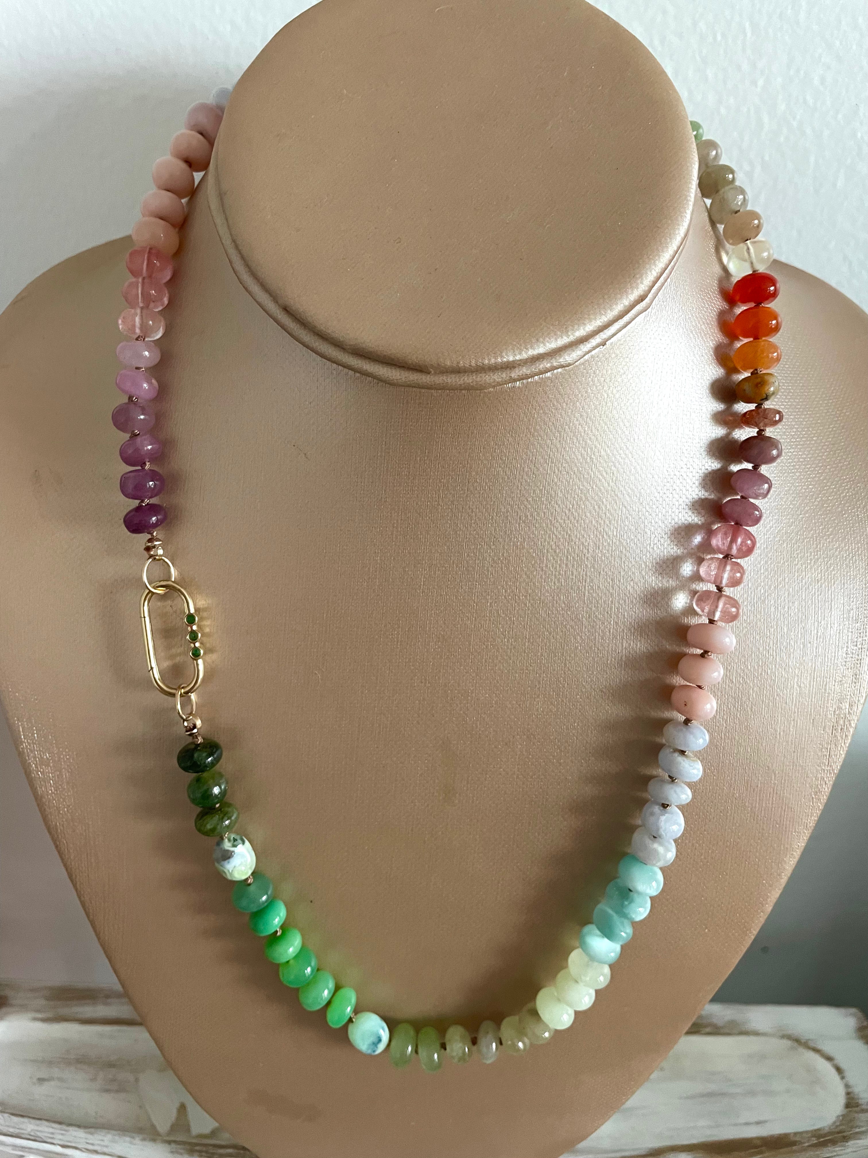 Soft serenade gemstone necklace