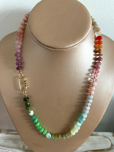 Soft serenade gemstone necklace