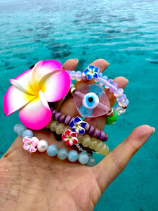 Plumeria bracelet collection