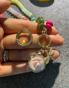 Succulent gemstone necklace