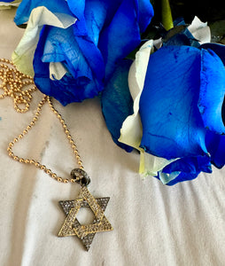 Diamond Jewish star necklace