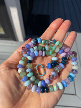 Load image into Gallery viewer, Mermaid tail gemstone necklace
