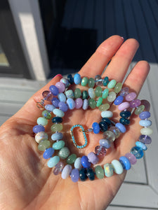 Mermaid tail gemstone necklace