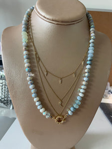 Sea mist gemstone necklace