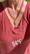 Load image into Gallery viewer, Pink quartz necklace
