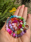 Spring blossoms gemstone necklace