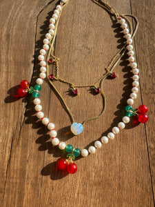 Cherry pie pearl necklace