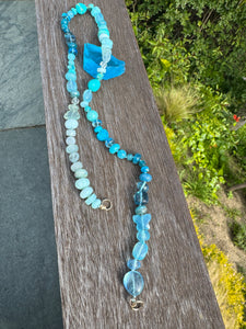 Mali-BLUE mixy gemstone necklace