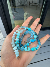 Load image into Gallery viewer, Mali-BLUE mixy gemstone necklace
