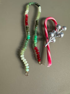 Mistletoe holiday necklace