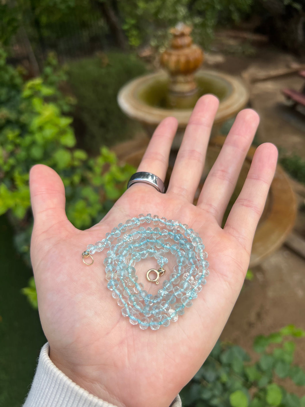 14k Aquamarine Necklace