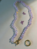 Cotton candy opalite necklace