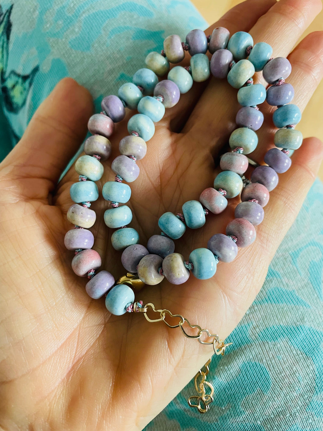 Macaron agate necklace