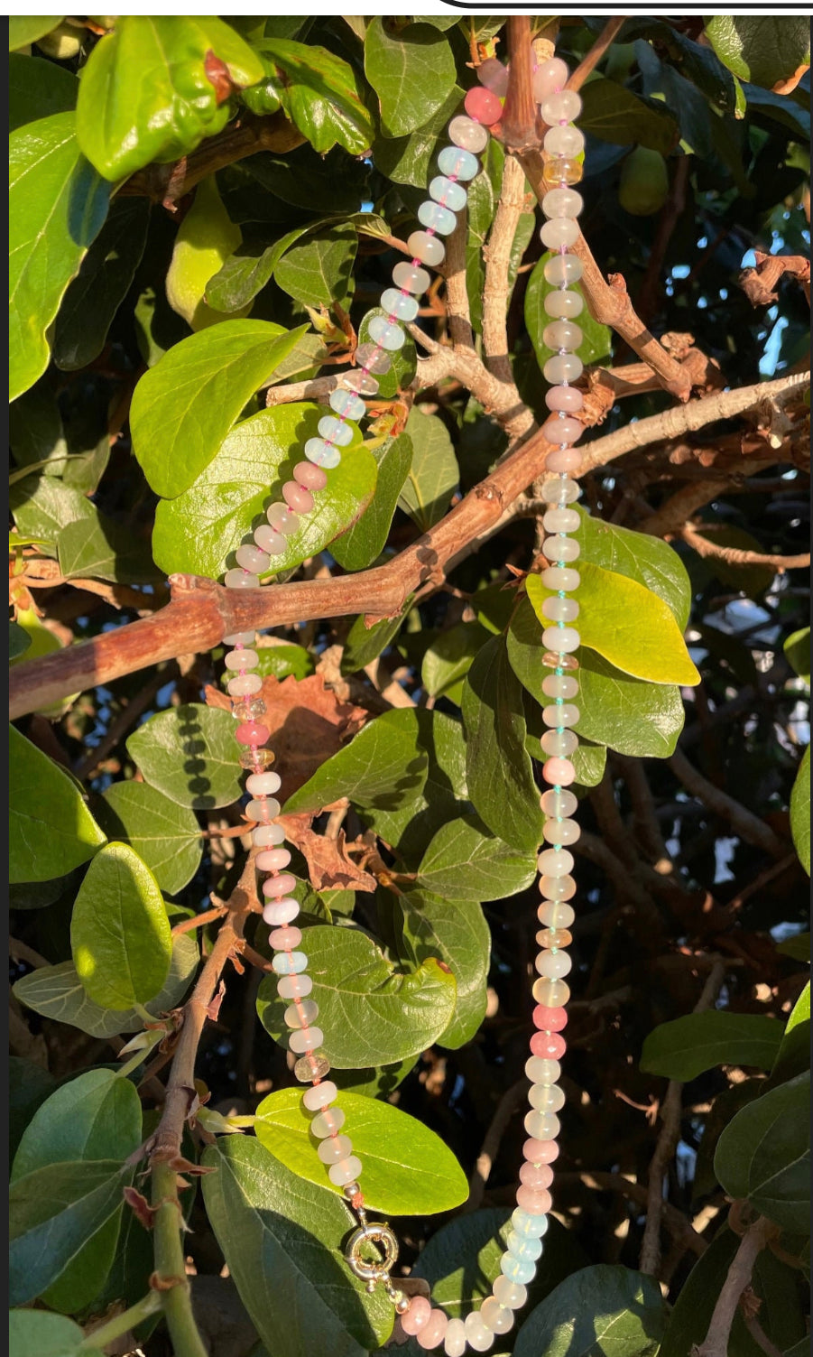 Angel baby gemstone necklace