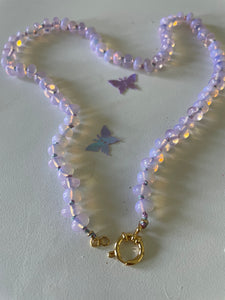 Cotton candy opalite necklace