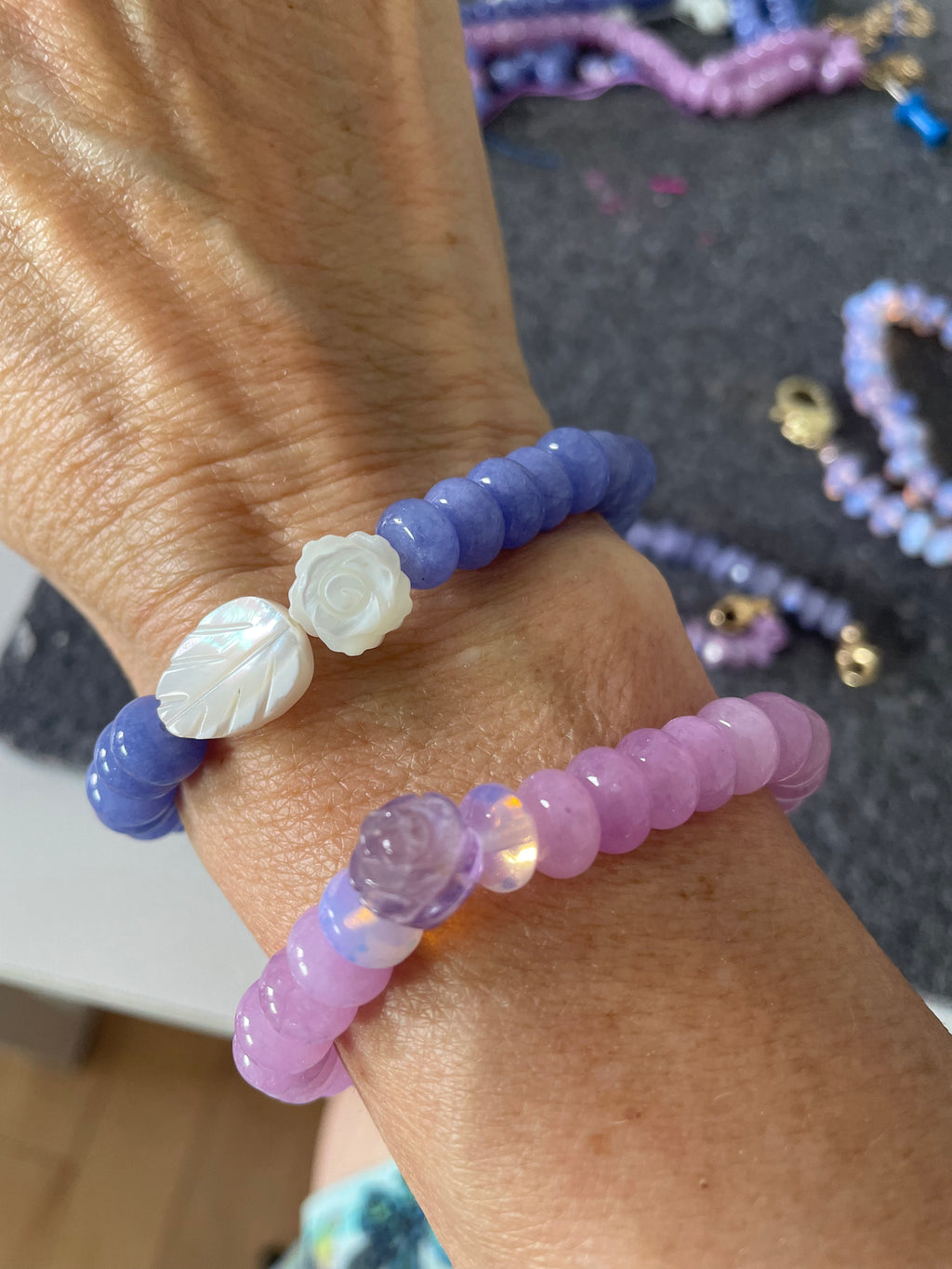 Lilac bracelets