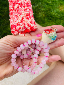 Strawberry shortcake necklace