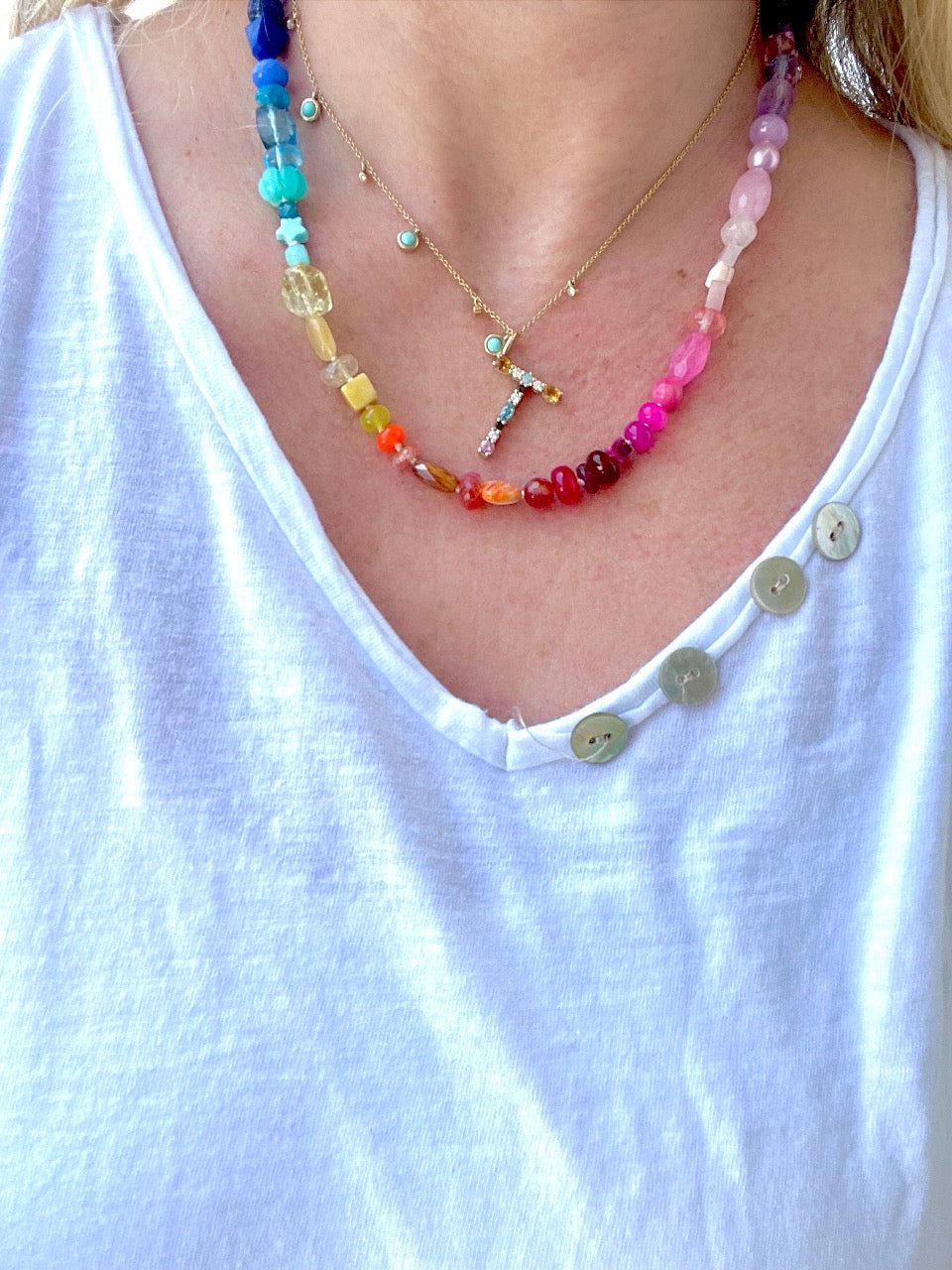 Messy mish mash gemstone rainbow