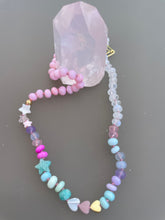 Load image into Gallery viewer, Love you to the moon and back gemstone necklace
