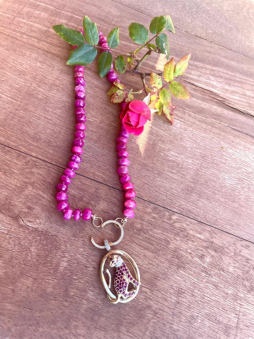 Natural ruby strand