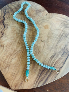 Dreamy green moonstone strand