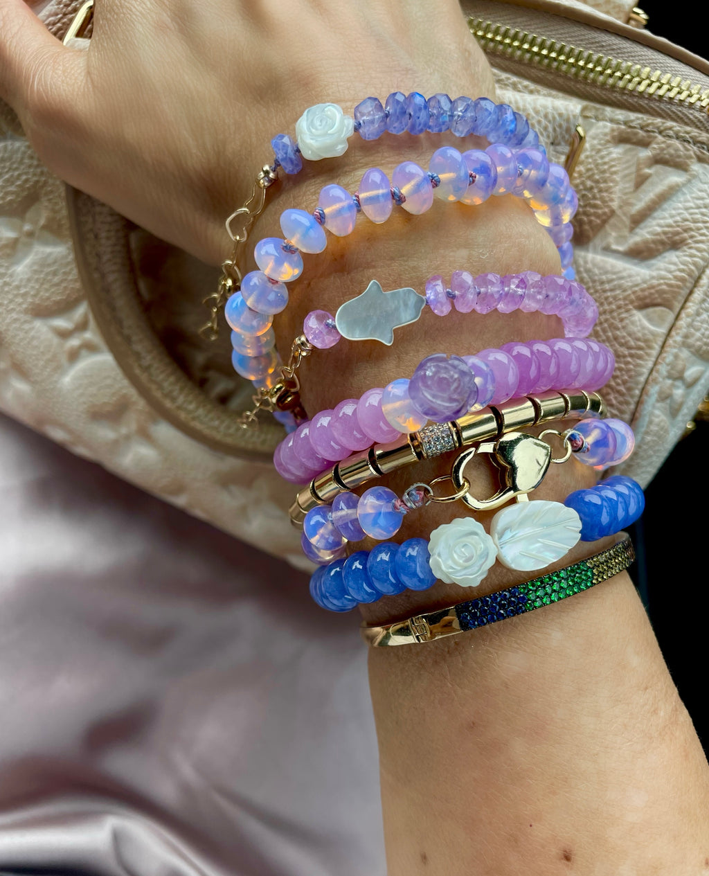 Lilac bracelets