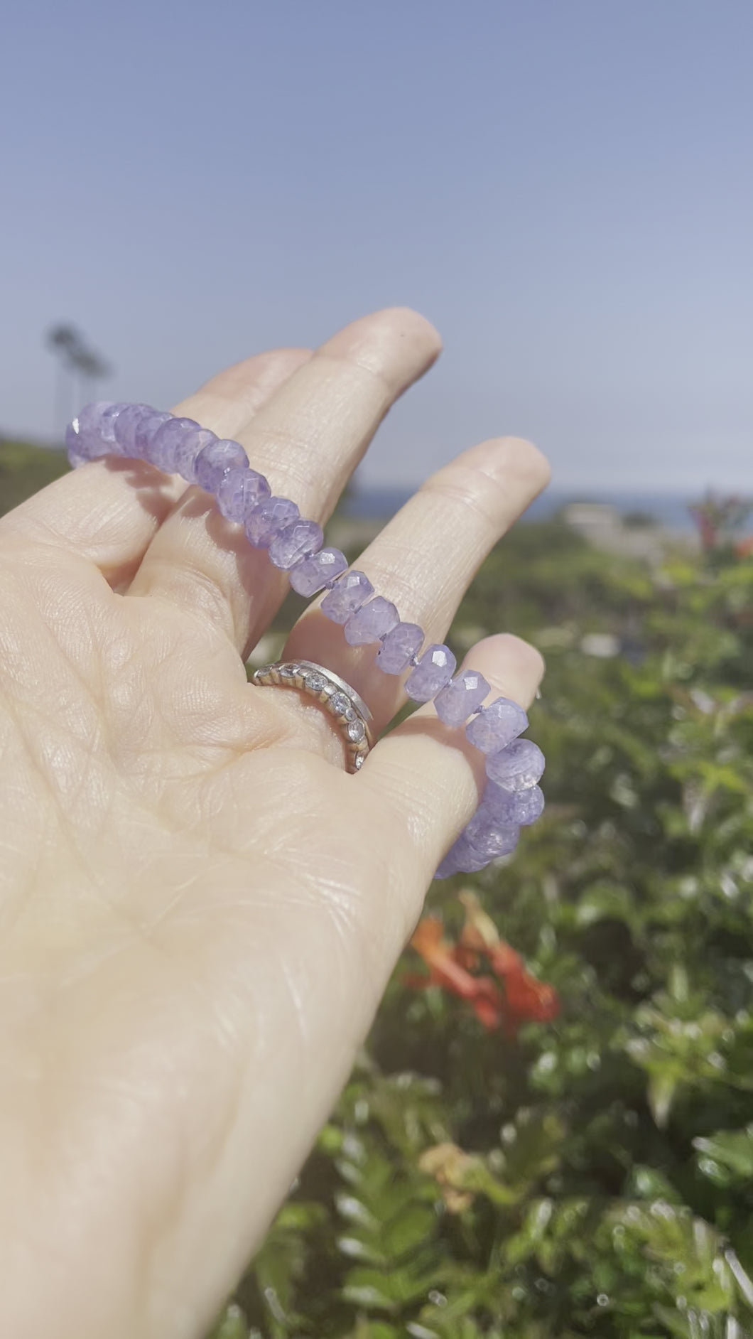 Lilac moonstone bracelet