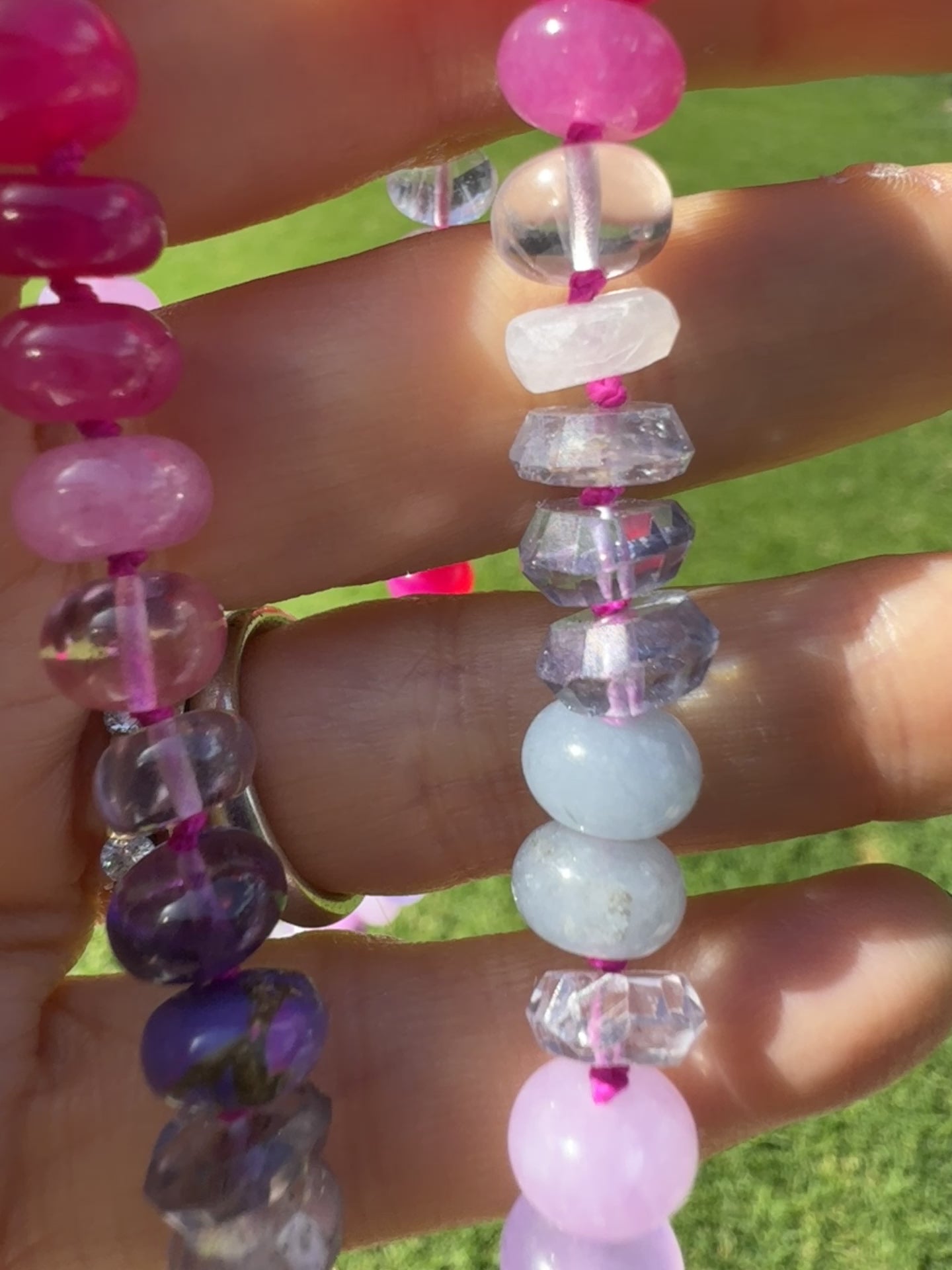“SPRING FLING” gemstone necklace