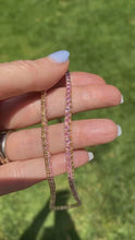 Load and play video in Gallery viewer, Pink sapphire tennis necklace
